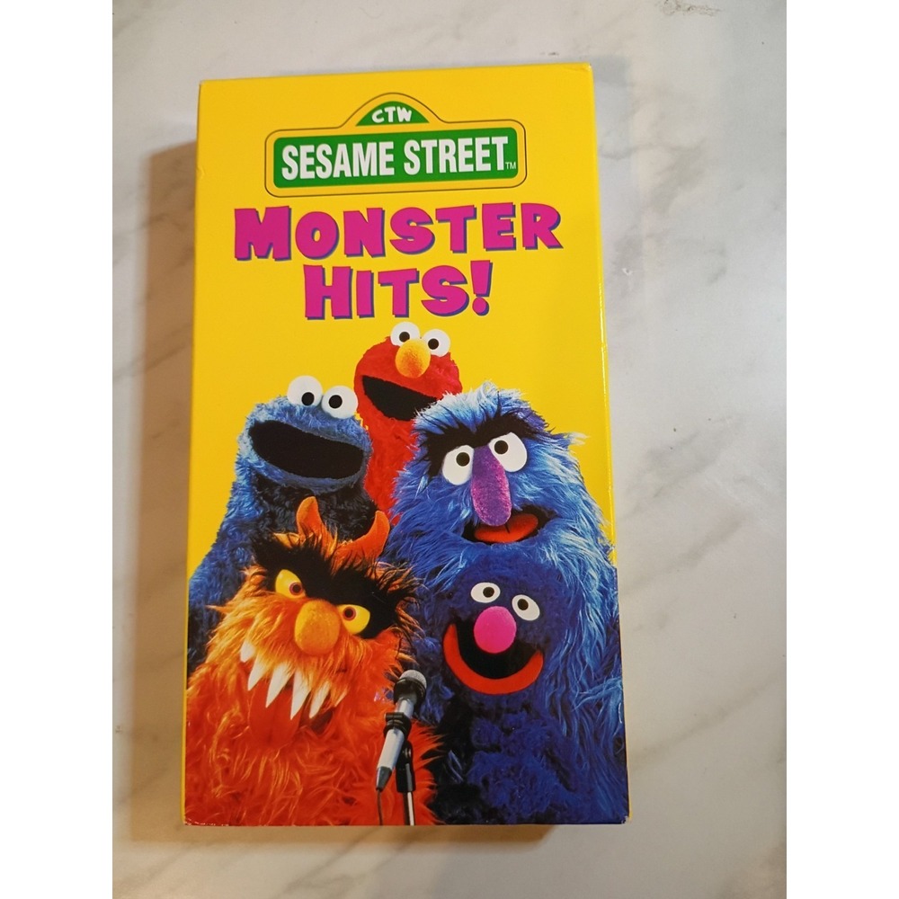 Sesame Street Monster Hits! VHS 1996 Sony Wonder Elmo Cookie Monster LV 51291